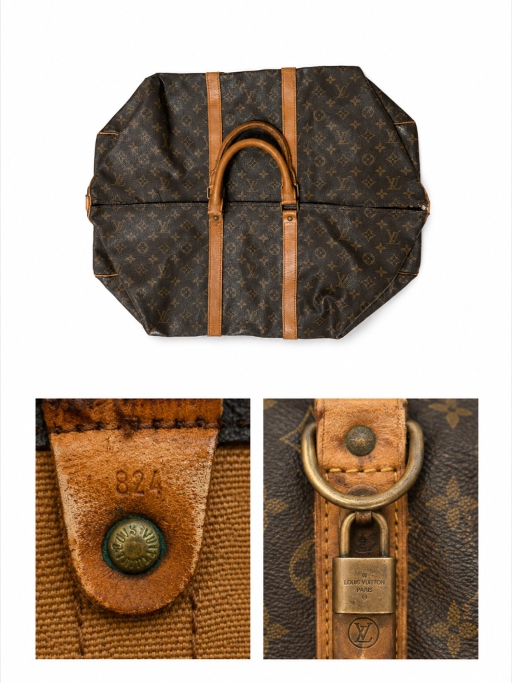 Vintage Louis Vuitton Monogram Keepall 55 Duffle Bag 1982 – Repair Restoration